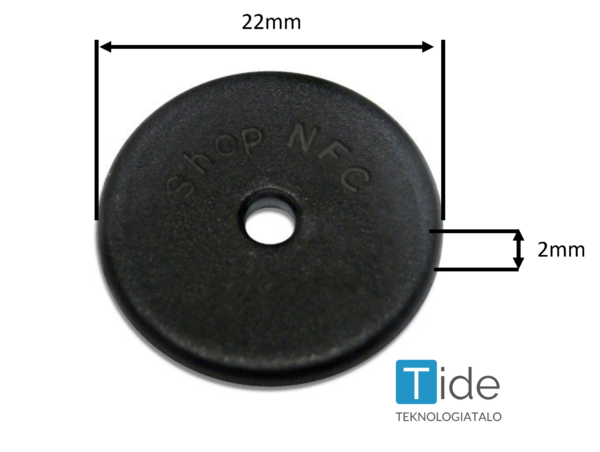 RFID/NFC tagi -Industrial Disc 22mm NTAG213